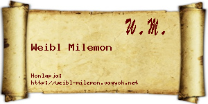 Weibl Milemon névjegykártya